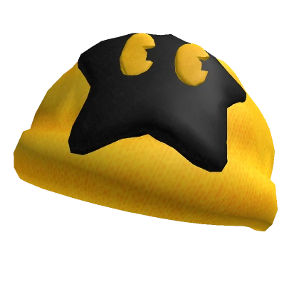 CUTE Y2K BLACK STAR YELLOW BEANIE