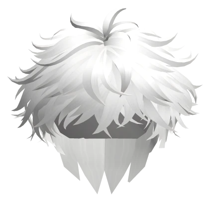 Messy Spiky Fluffy Hair in White