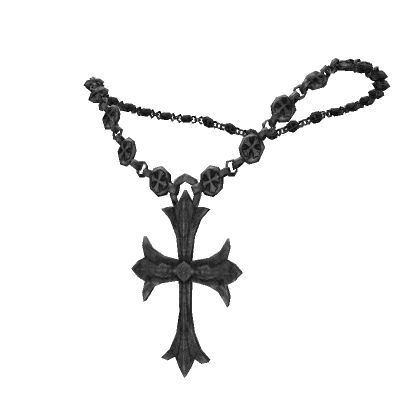 Y2K Chrome Cross Necklace(3.0)