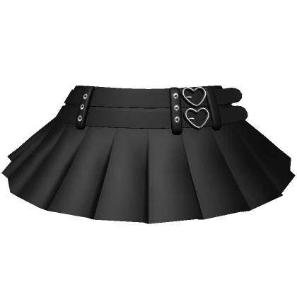 ♡ Y2K Chibi Heart Skirt (Black) fits Chibi Doll