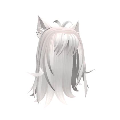 Cute hair Whit Cat Ears [White]