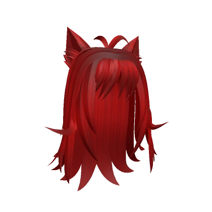 Cute hair Whit Cat Ears [Red]