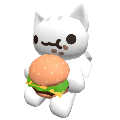 Cute Burger Kitty Plushie Backpack 3.0