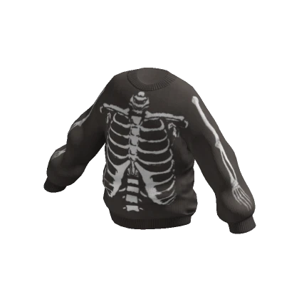 Skeleton Oversized Sweater Brown