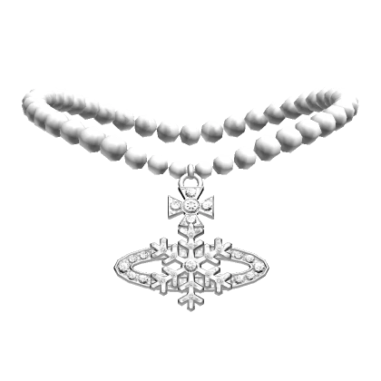 Y2K Light Snowflake Pearls Diamond Necklace (3.0)