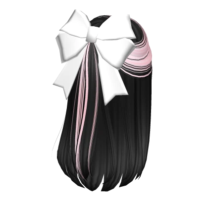 Two-Tone Cottage Girl Hair (Black & Pink)
