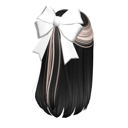 Two-Tone Cottage Girl Hair (Black & Platinum)