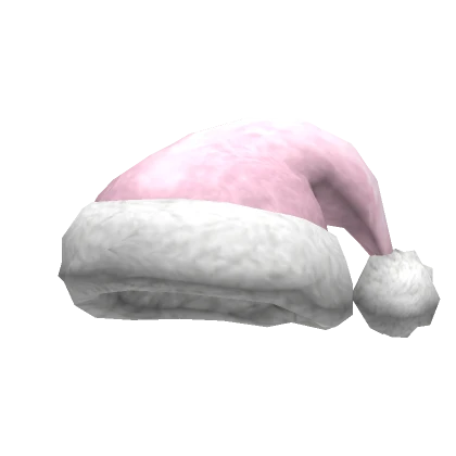 Fuzzy Fluffy Santa Christmas Hat (Light Pink)