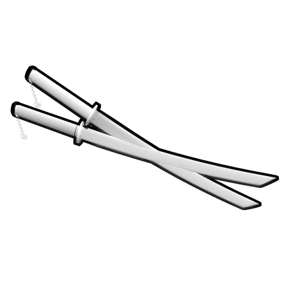 White Dual Cyberpunk Katana [Waist]