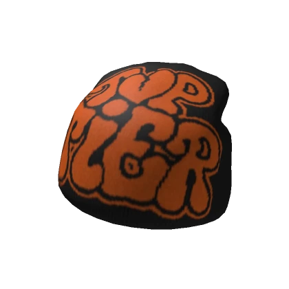 Orange & Black Top Teir Beanie 