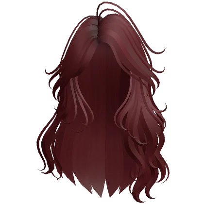 Stylish Anime Waves Hair (Dark Red)