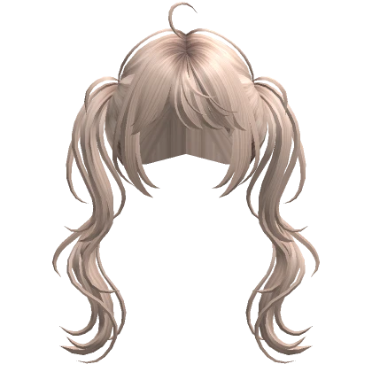 Anime wavy pigtails(Platinum Blonde)