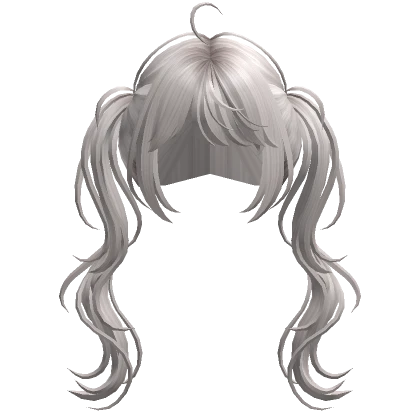 Anime wavy pigtails(Silver)