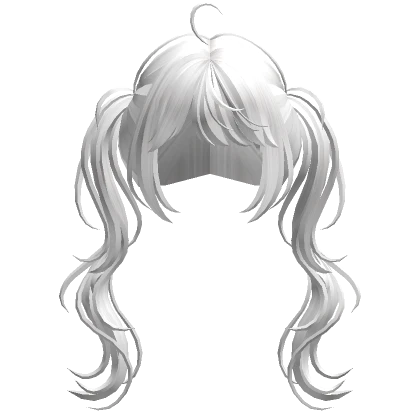 Anime wavy pigtails(White)