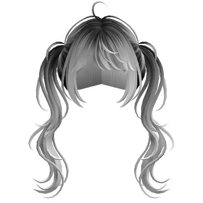 wavy pigtails(White&Black)