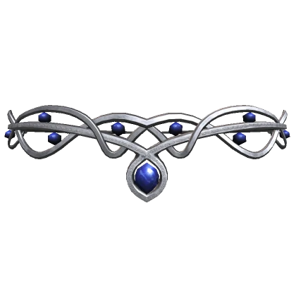 Dark Blue Empress Tiara in Silver