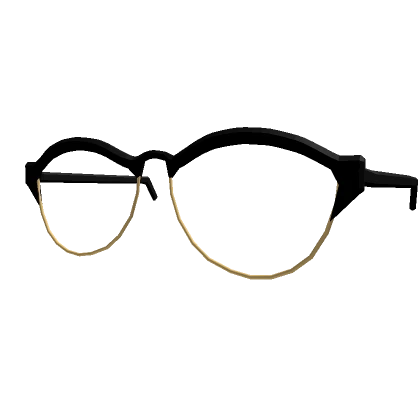 Black Glasses with gold