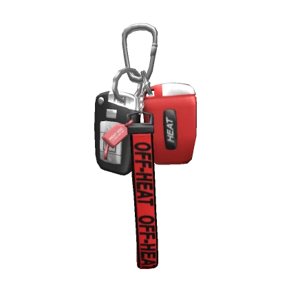 RED OFF-HEAT KEYCHAIN W KEYS