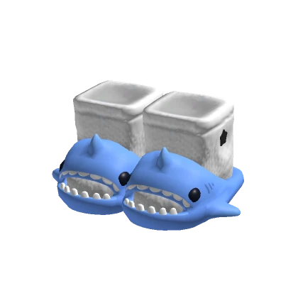 Blue Socks Shark Slippers