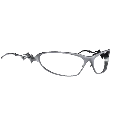 Futuristic Silver Star Glasses