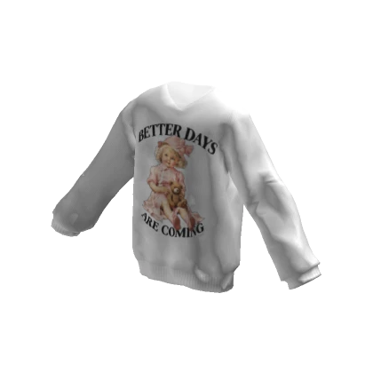 Y2K Vintage 40s Pop Art Sweater White