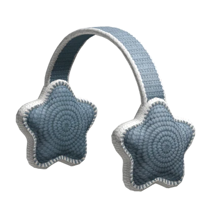 Star Crochet Earmuffs Blue