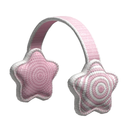 Star Crochet Earmuffs Pink