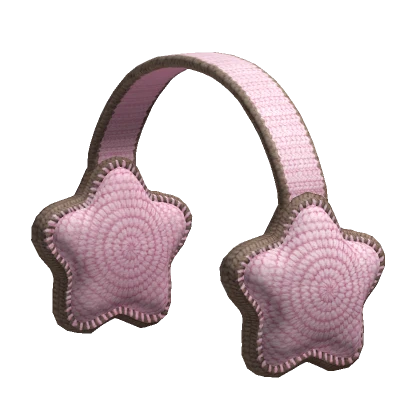 Star Crochet Earmuffs Pink