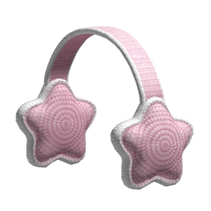 Star Crochet Earmuffs Pink