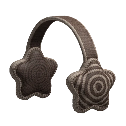 Star Crochet Earmuffs Biege