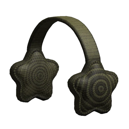 Star Crochet Earmuffs Green