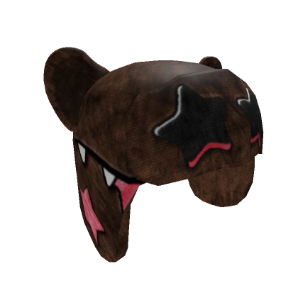 CUTE Y2K BROWN STAR BEAR USHANKA