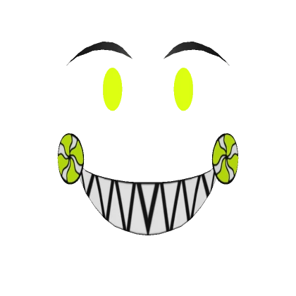 Glowing Lime Jolly Jester Face