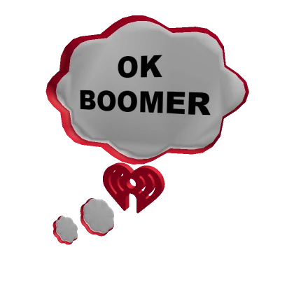 Ok Boomer Thought Bubble