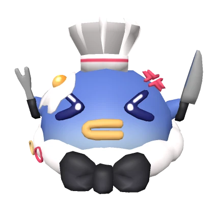 ୨୧  Cute silly hungry duck chef hat 