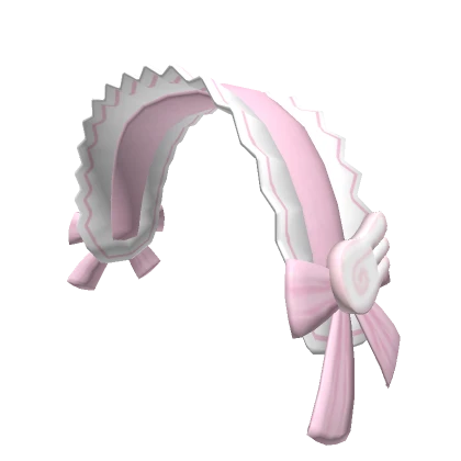 ♡ Angel Wings Pink Ruffled Headband ♡