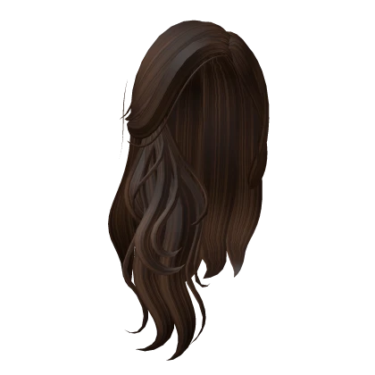 Brown Wavy Fashion Model Side-Part Hair