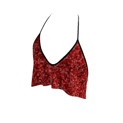 backless top glitter red