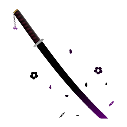 Flower katana sword Black to Purple