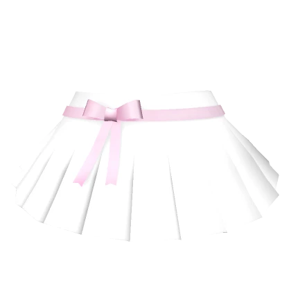 ♡ Y2K Chibi Bow Skirt White/Pink fits Chibi Doll