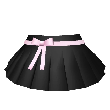 ♡ Y2K Chibi Bow Skirt Black/Pink fits Chibi Doll