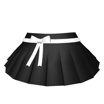 ♡ Y2K Chibi Bow Skirt Black/White fits Chibi Doll