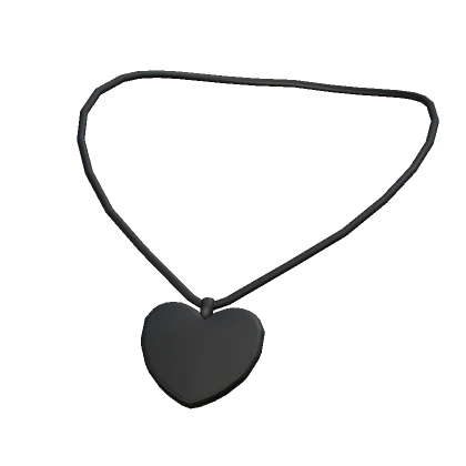 Chibi Heart Necklace - Black