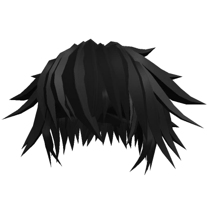 Messy Spiky Anime Hair (Black)