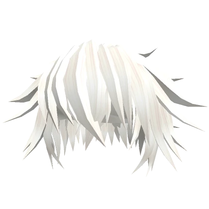 Messy Spiky Anime Hair (White)