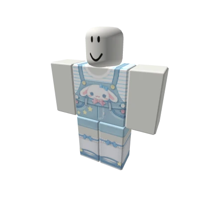 ☁️ Kawaii Bunny Blue Overalls