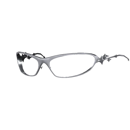 Futuristic Silver Star Glasses