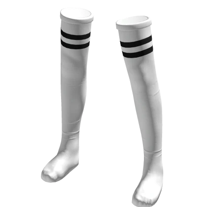 Black Banded White Socks