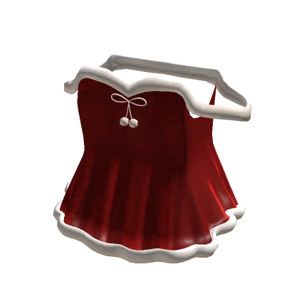 Red Glittery Christmas Dress with Bow