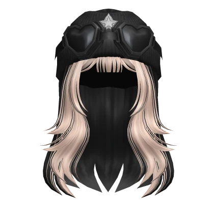 Two-Tone Messy Hair /w Goggles In Blonde